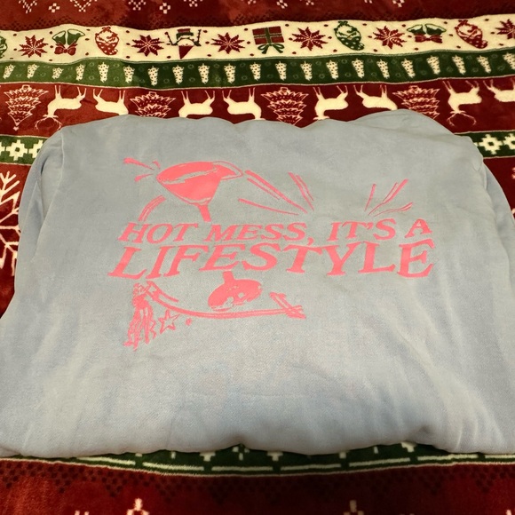 Hot Mess Light Blue Sweatshirt - Picture 2 of 2
